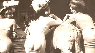 Bitches From 20th Century Taunting With Booties In Antique Compilation